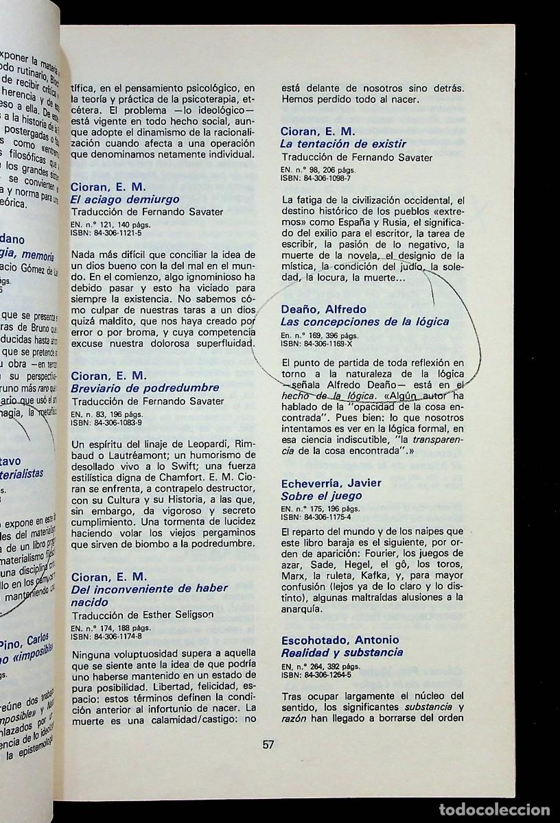 Cat&aacute;logos publicitarios: TAURUS EDICIONES. CAT&Aacute;LOGO GENERAL TEM&Aacute;TICO 1987. - Foto 3