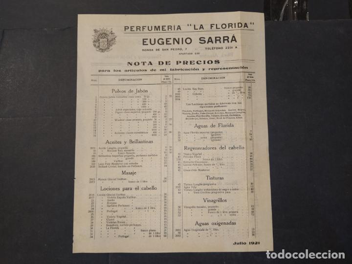 Advertising Catalogs: BARCELONA-PERFUMERIA LA FLORIDA EUGENIO SARRA-A&Ntilde;O 1921-PUBLICIDAD ANTIGUA-VER FOTOS-(V-24.500)