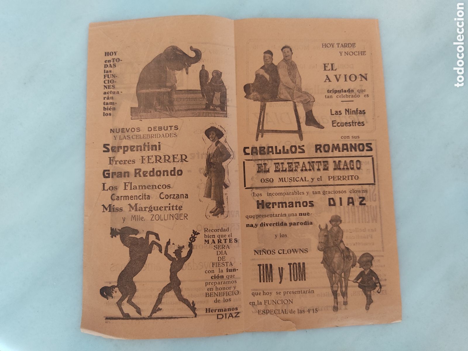 Cataloghi pubblicitari: Antiguo programa teatro Americain Cirque hermanos diaz sisters wentrelf