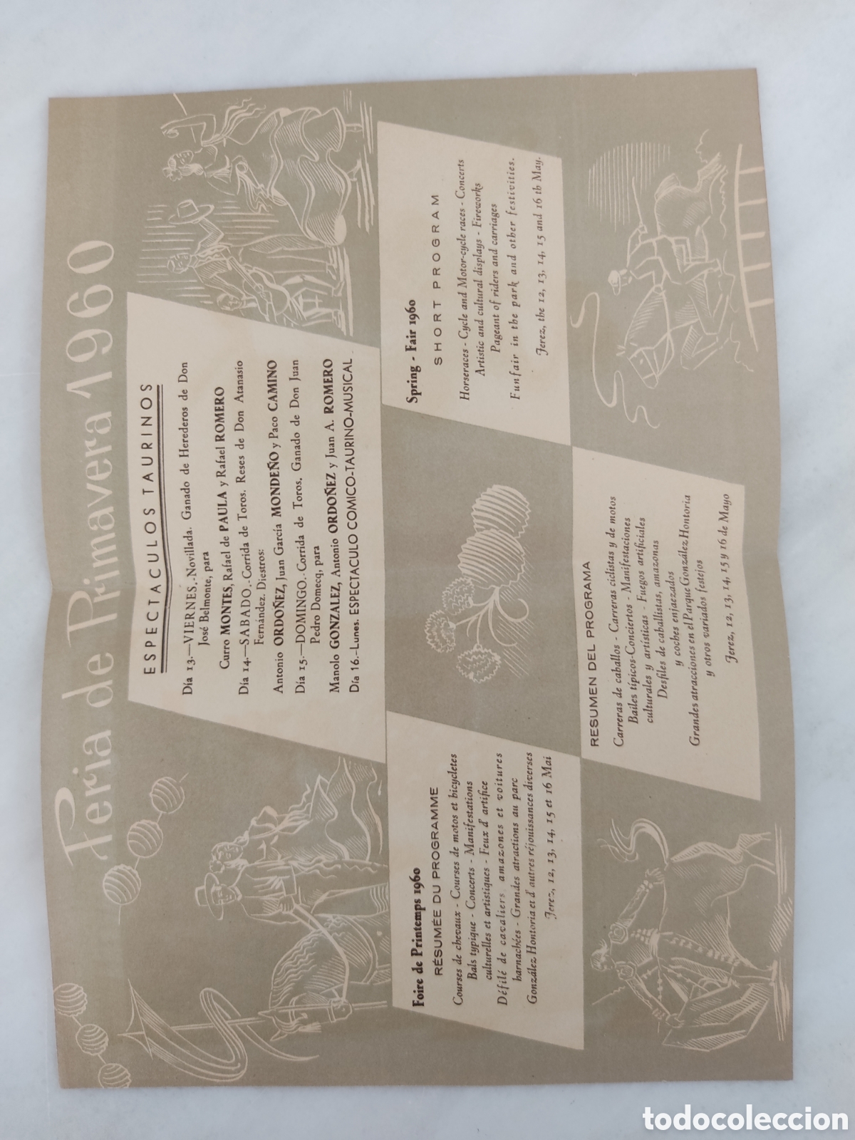Cat&aacute;logos publicitarios: Programa feria de primavera 1960 jerez - Foto 3