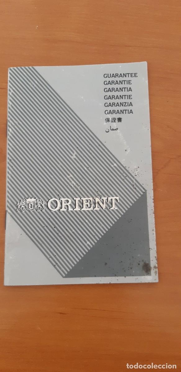 Cat&aacute;logos publicitarios: LIBRO GARANT&Iacute;A RELOJES ORIENT. EN BLANCO. - Foto 1