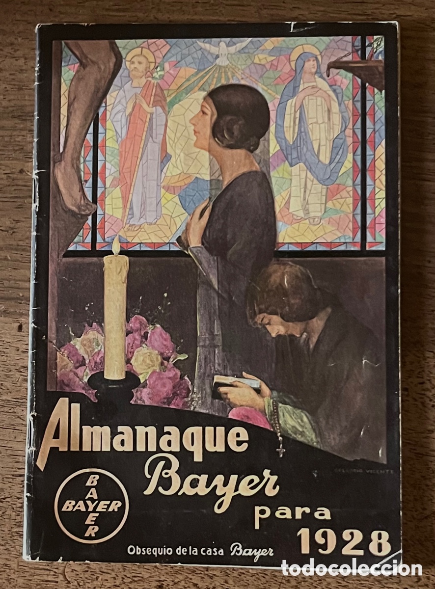 Cat&aacute;logos publicitarios: ALMANAQUE BAYER PARA 1928 - Foto 1