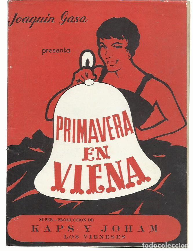 Cat&aacute;logos publicit&aacute;rios: PRIMAVERA EN VIENA (Nueva versi&oacute;n de &ldquo;Campanas de Viena&rdquo;), de Artur Kaps y Franz Joham. (c. 1956)