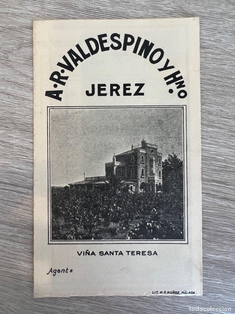 Cat&aacute;logos publicit&aacute;rios: LISTA DE PRECIOS BODEGAS A.R. VALDESPINO Y HERMANO. JEREZ