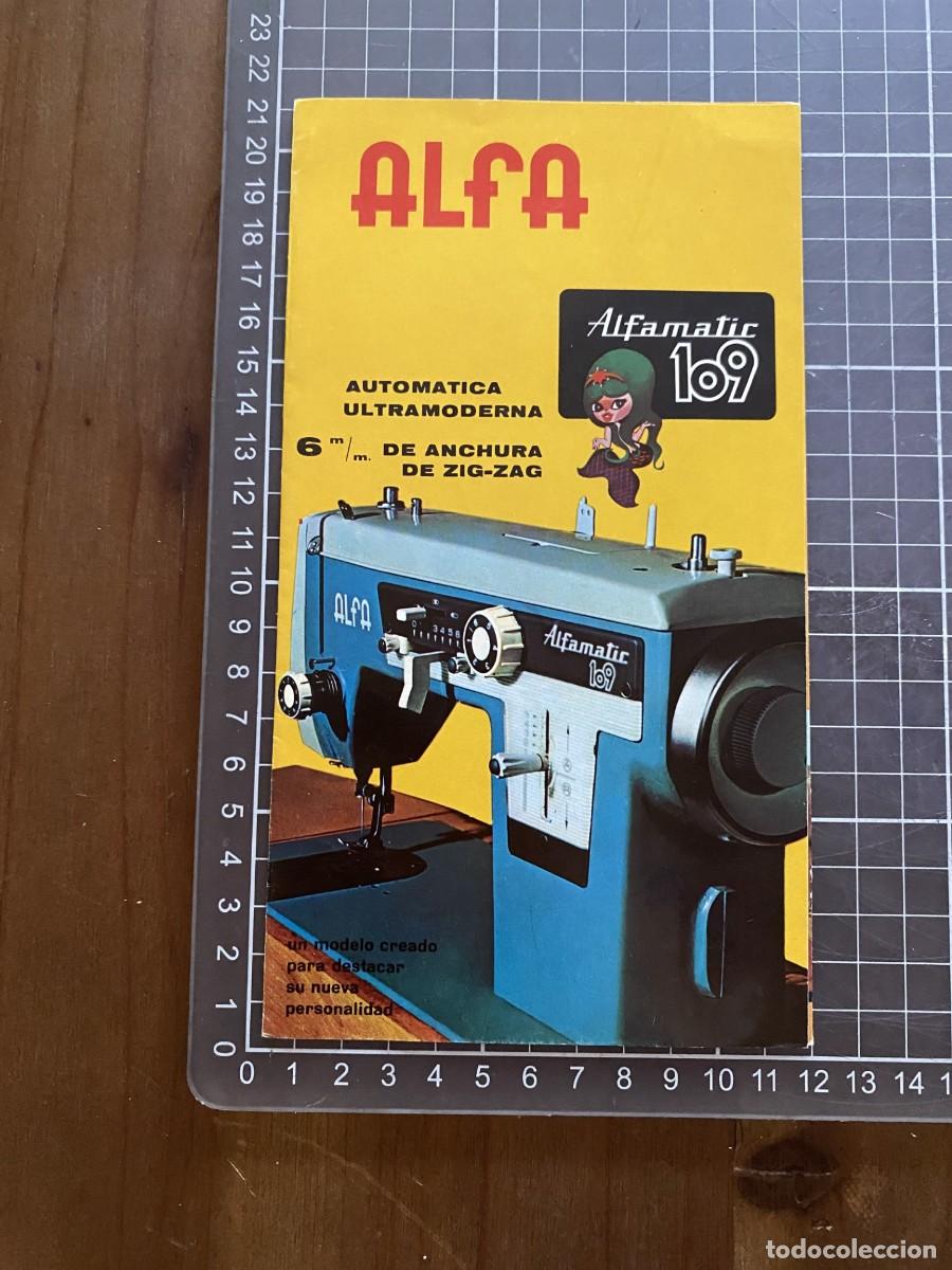 Cat&aacute;logos publicitarios: CATALOGO MAQUINAS COSER ALFA AUTOMATICA ALFAMATIC 109 ULTRAMODERNA ZIG ZAG DESPLEGABLE