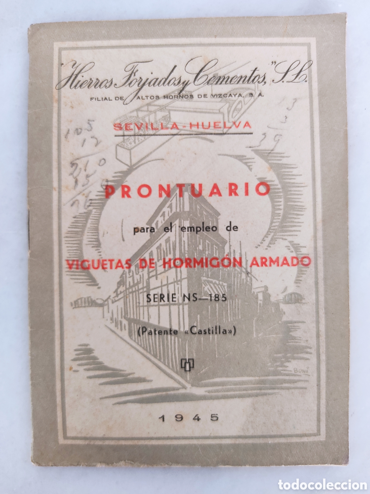 Catalogues publicitaires: catalogo publicitario hierros forjados y cementos Ll a&ntilde;o 1945 sevilla huelva