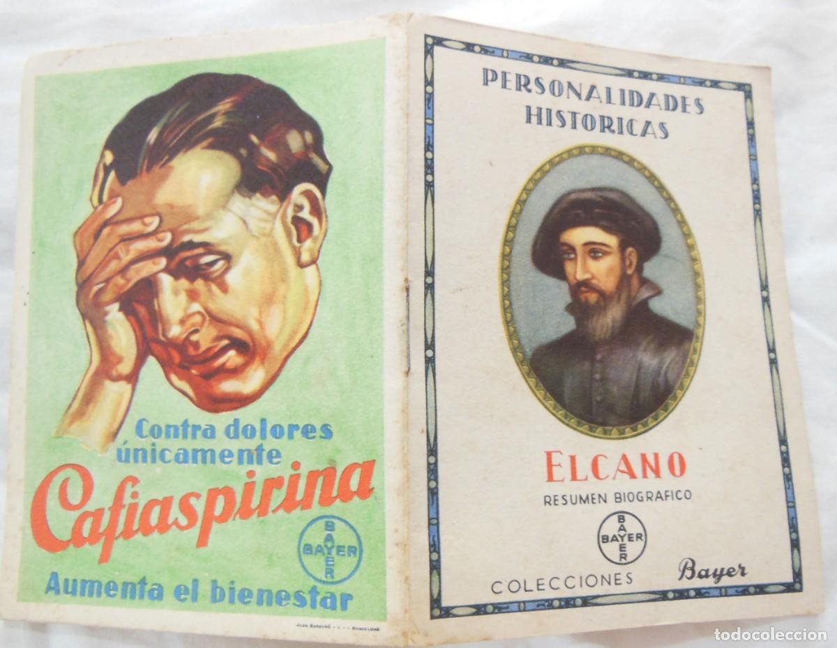 Cat&aacute;logos publicitarios: PERSONALIDADES HIST&Oacute;RICAS : ELCANO (Resumen Biogr&aacute;fico) Colecciones Bayer.