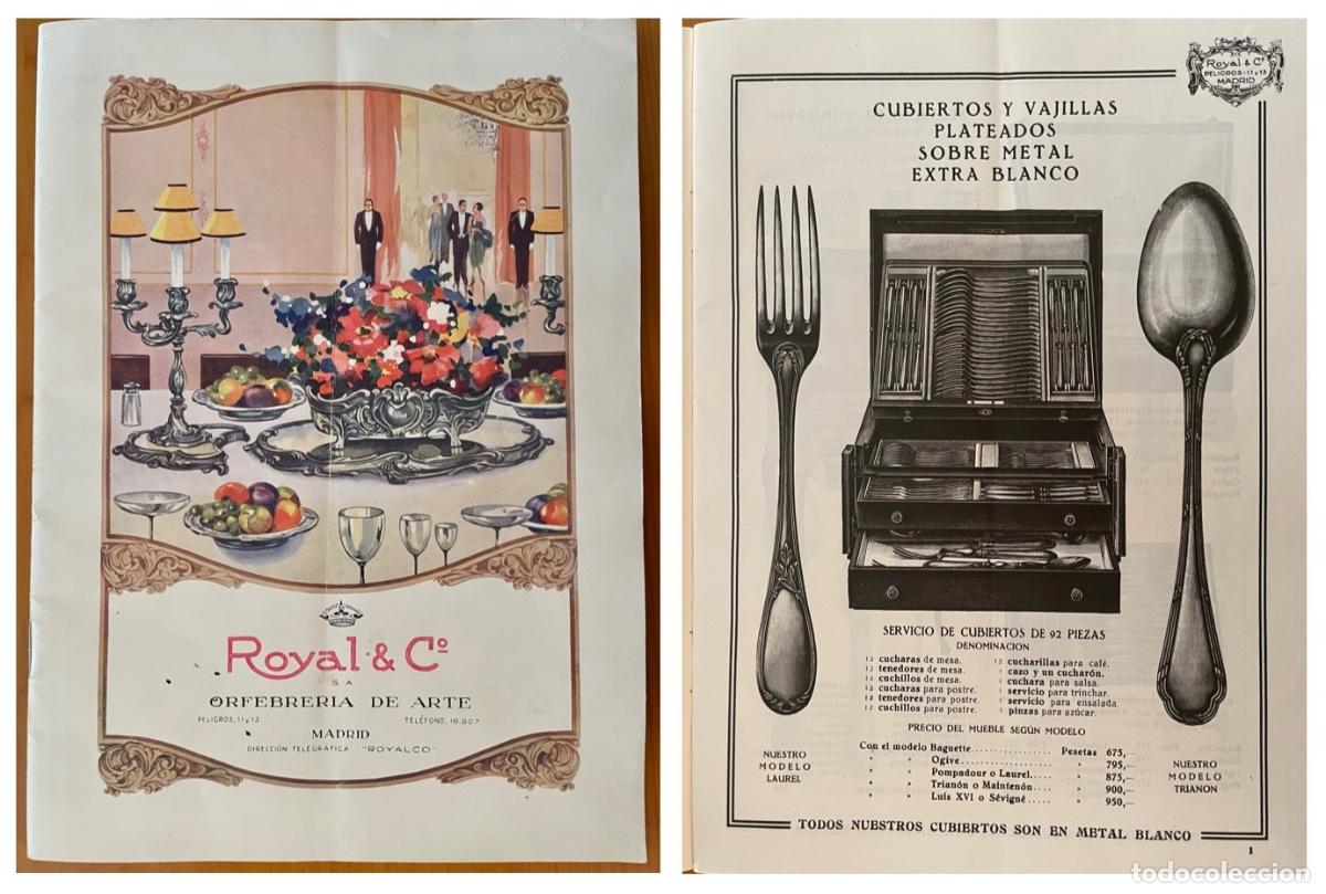 Cat&aacute;logos publicitarios: ORFEBRERIA- CATALOGO ARTE- ROYAL - MADRID Ca. 1920