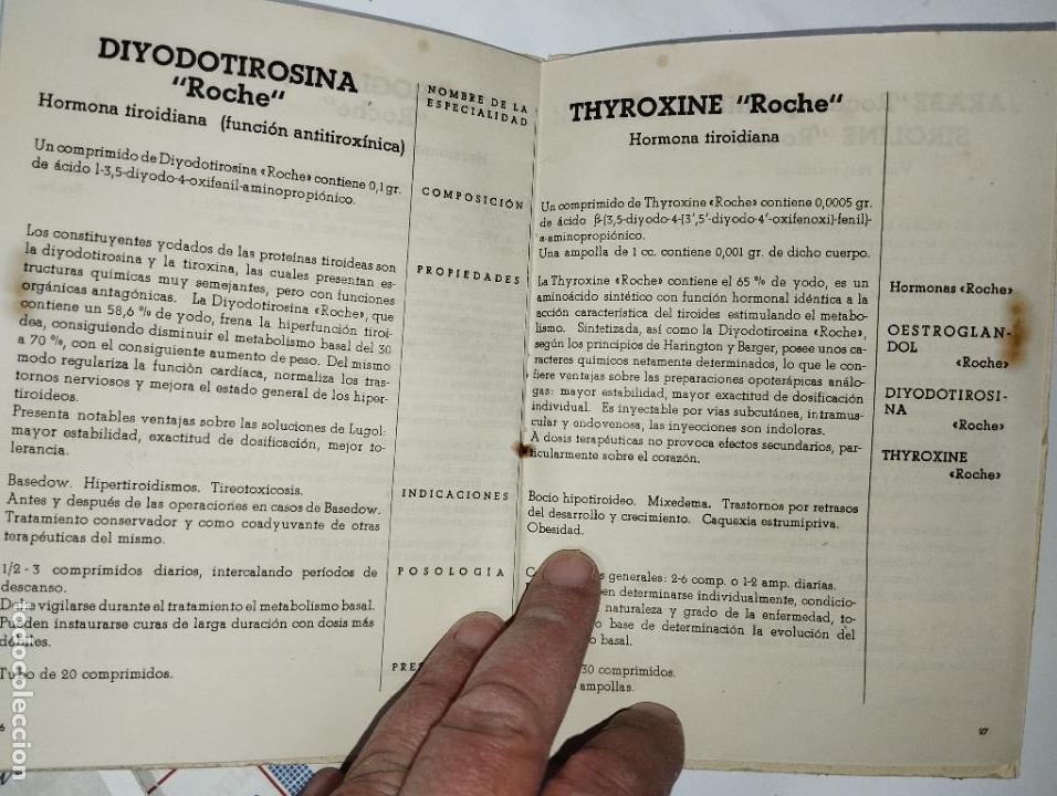Catalogues publicitaires: LISTA DE PRECIOS LABORATORIOS ROCHE A&Ntilde;OS 50 FARMACIA CAT&Aacute;LOGO PUBLICIDAD