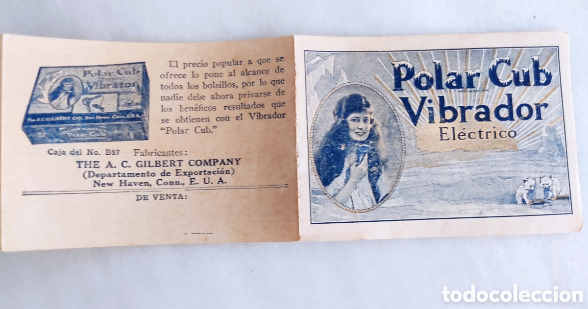 Cataloghi pubblicitari: cat&aacute;logo muy antiguo acerca de vibradores el&eacute;ctricos de la compa&ntilde;&iacute;a es el Gilber