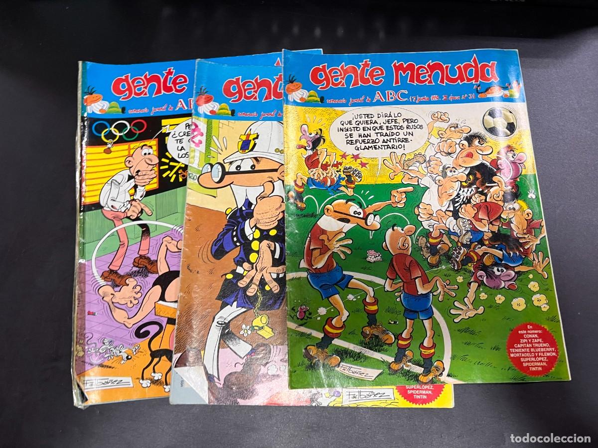 Cat&aacute;logos publicit&aacute;rios: LOTE DE 3 N&Uacute;MEROS DIFERENTES DE GENTE MENUDA. A&Ntilde;O 199. VER FOTOS