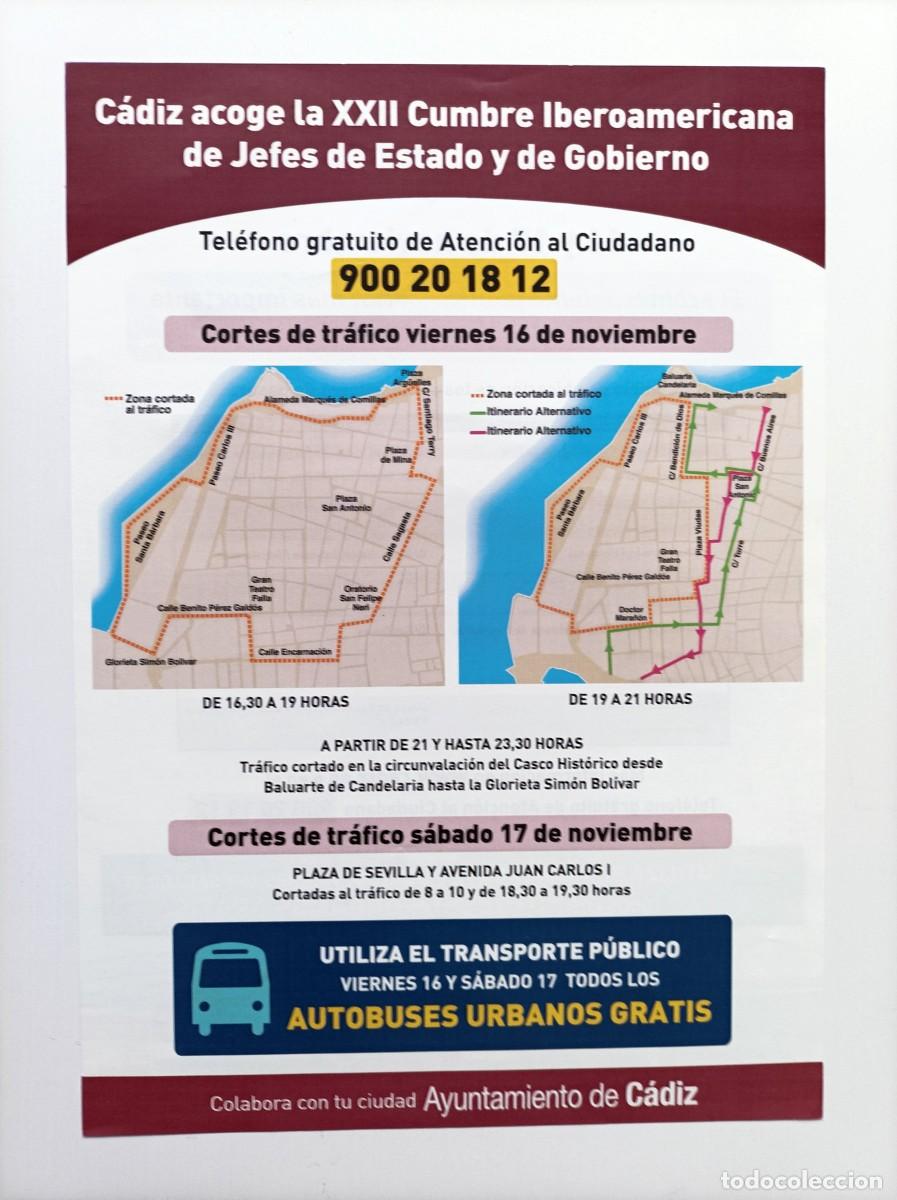 Werbekataloge: FOLLETO PUBLICITARIO AYUNTAMIENTO DE C&Aacute;DIZ: CUMBRE IBEROAMERICANA A&Ntilde;O 2012