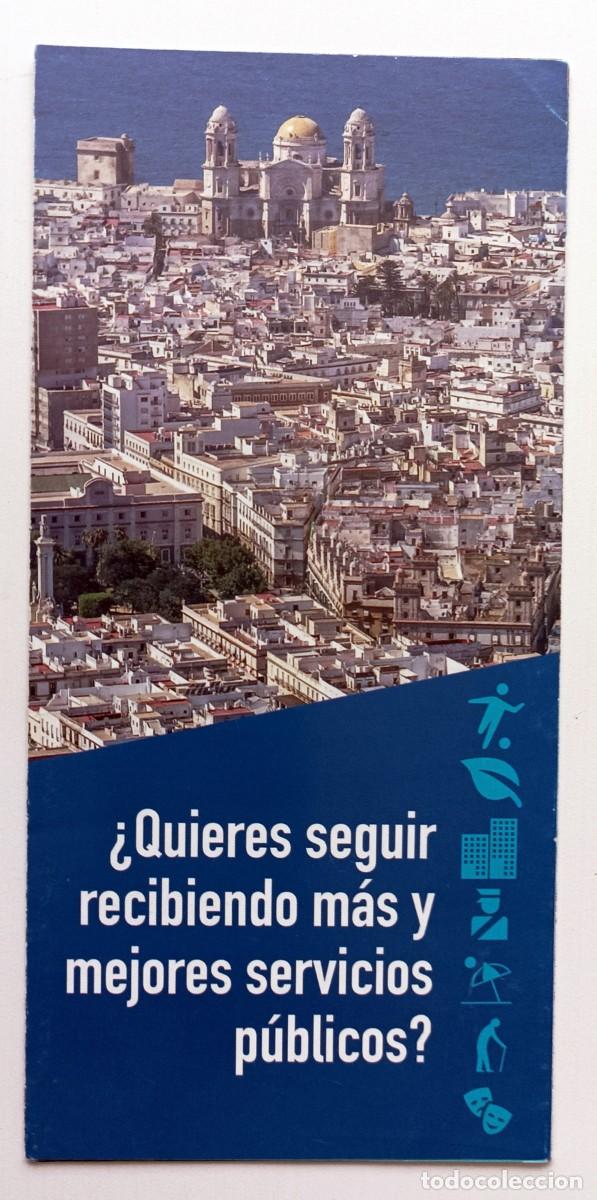 Werbekataloge: FOLLETO PUBLICITARIO AYUNTAMIENTO DE C&Aacute;DIZ: SERVICIOS P&Uacute;BLICOS