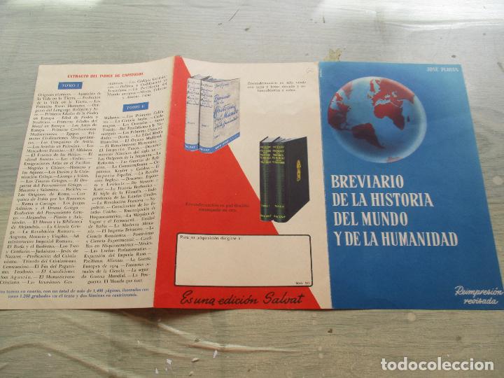Werbekataloge: FOLLETO(TR&Iacute;PTICO) PUBLICITARIO DE:BREVIARIO DE LA HISTORIA DEL MUNDO Y DE LA HUMANIDAD-