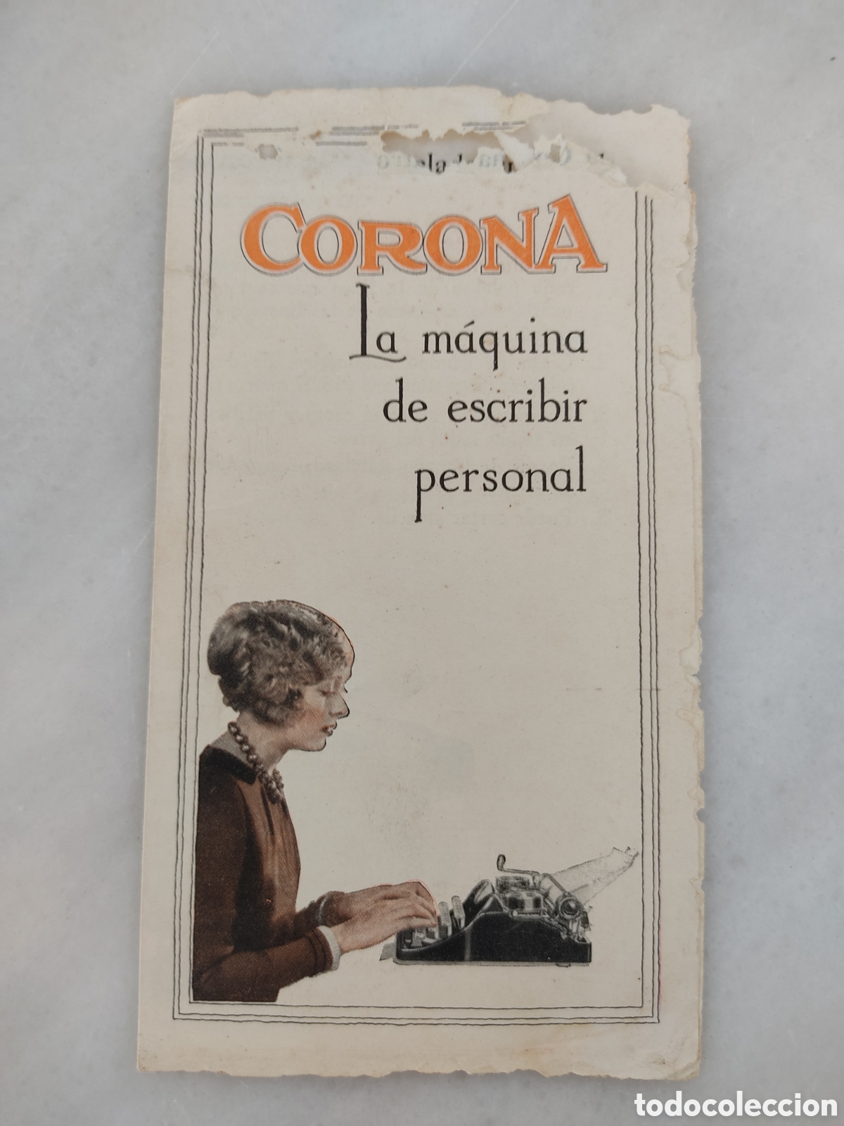 Advertising Catalogs: corona m&aacute;quina de escribir