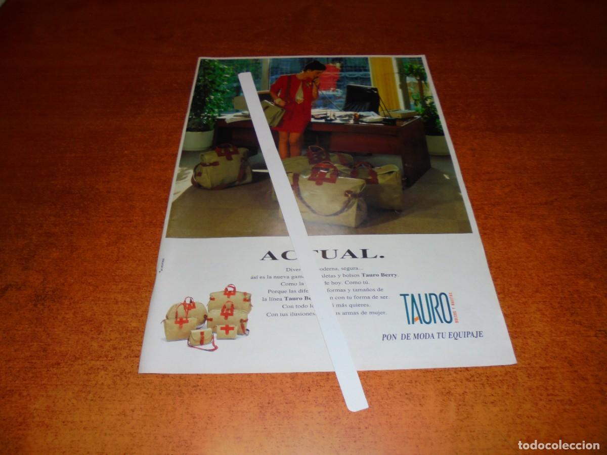 Cat&aacute;logos publicitarios: PUBLICIDAD 1992: TAURO BOLSOS Y MALETAS