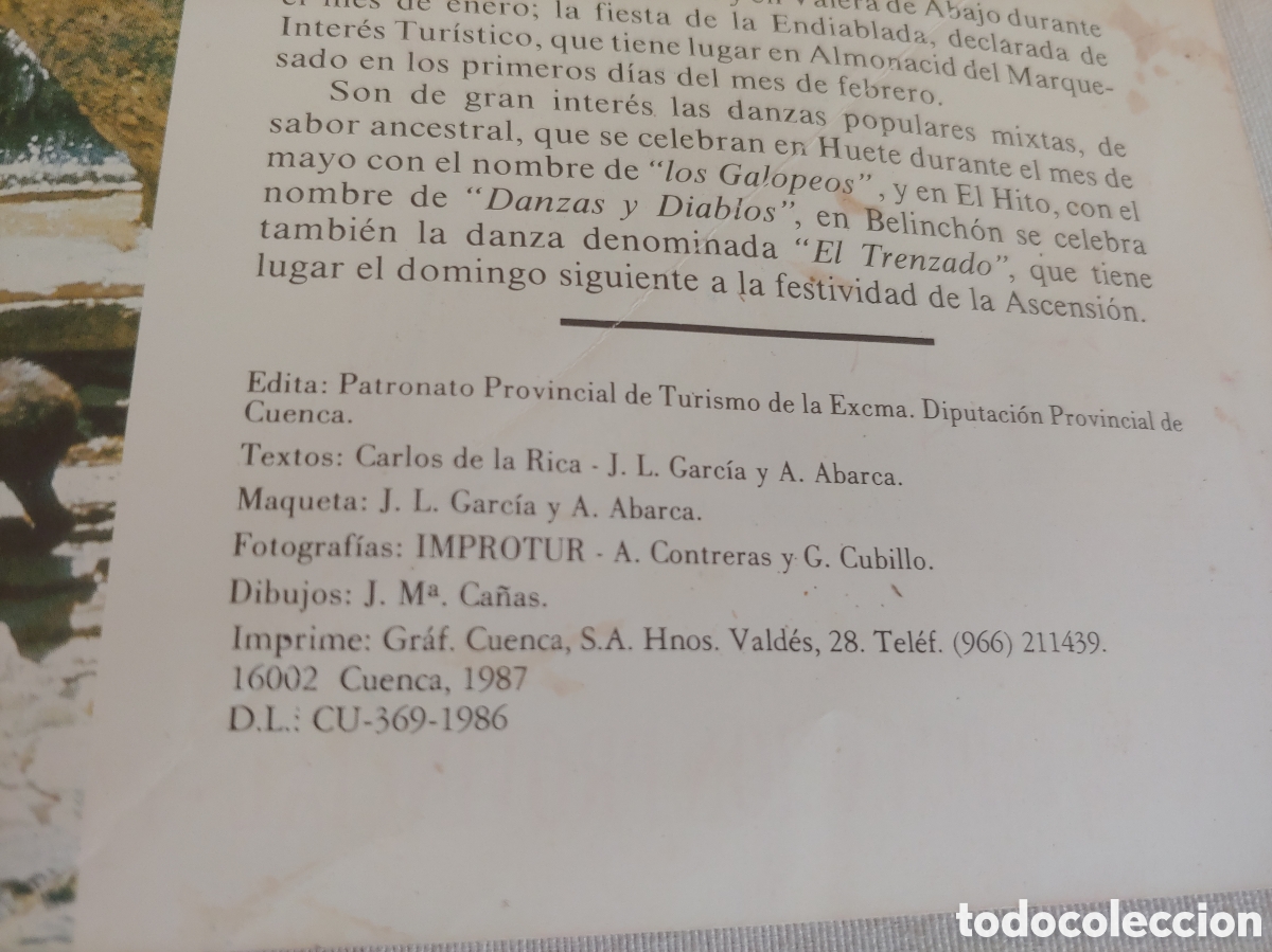 Cat&aacute;logos publicitarios: Folleto de Cuenca 1987 - Foto 5
