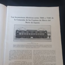 Catálogos publicitarios: OERLIKON. CATÁLOGO. LOCOMOTORAS 7000 Y 7100. CAMINOS DE HIERRO NORTE ESPAÑA