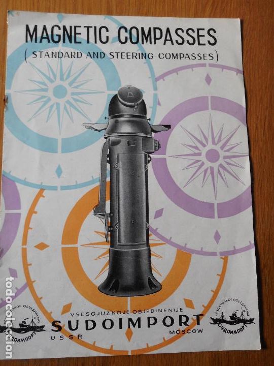Cat&aacute;logos publicitarios: ANTIGUO CATALGO BRUJULAS BARCOS MARINA. SHIPS MAGNETIC COMPASSES. SUDOIMPORT MOSCOW URRS.