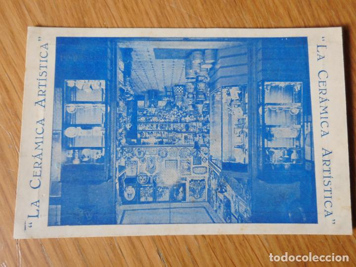 Cataloghi pubblicitari: ANTIGUA TARJETA PUBLICITARIA. LA CERAMICA ARTISTICA. J. PAHISSA. CERAMICA TIPICA. MORISCA. BARCELONA