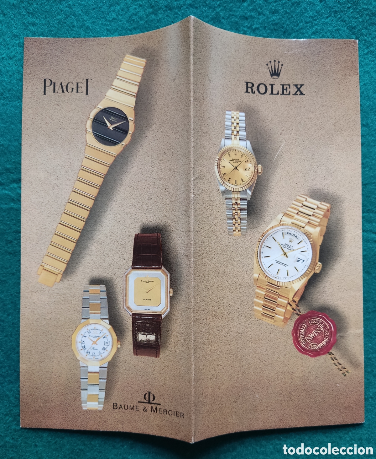 Cataloghi pubblicitari: ROLEX PIAGET BAUME & MERCIER BUCHERER FOLLETO PUBLICIDAD SU&Iuml;SSE SWITZERLAND