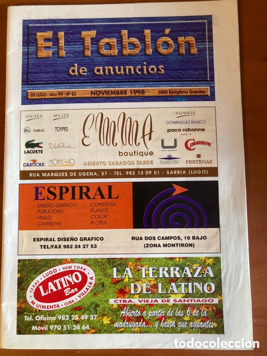 Cat&aacute;logos publicitarios: Cat&aacute;logo El tabl&ograve;n 1995 n&ordm;83 Lugo