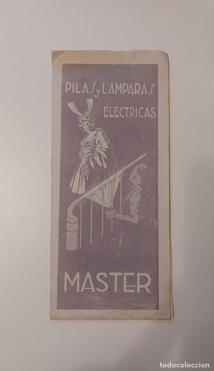 Cat&aacute;logos publicitarios: Folleto antiguo Siglo XX [1930] Pilas y l&aacute;mparas el&eacute;ctricas &ldquo;Master&rdquo;
