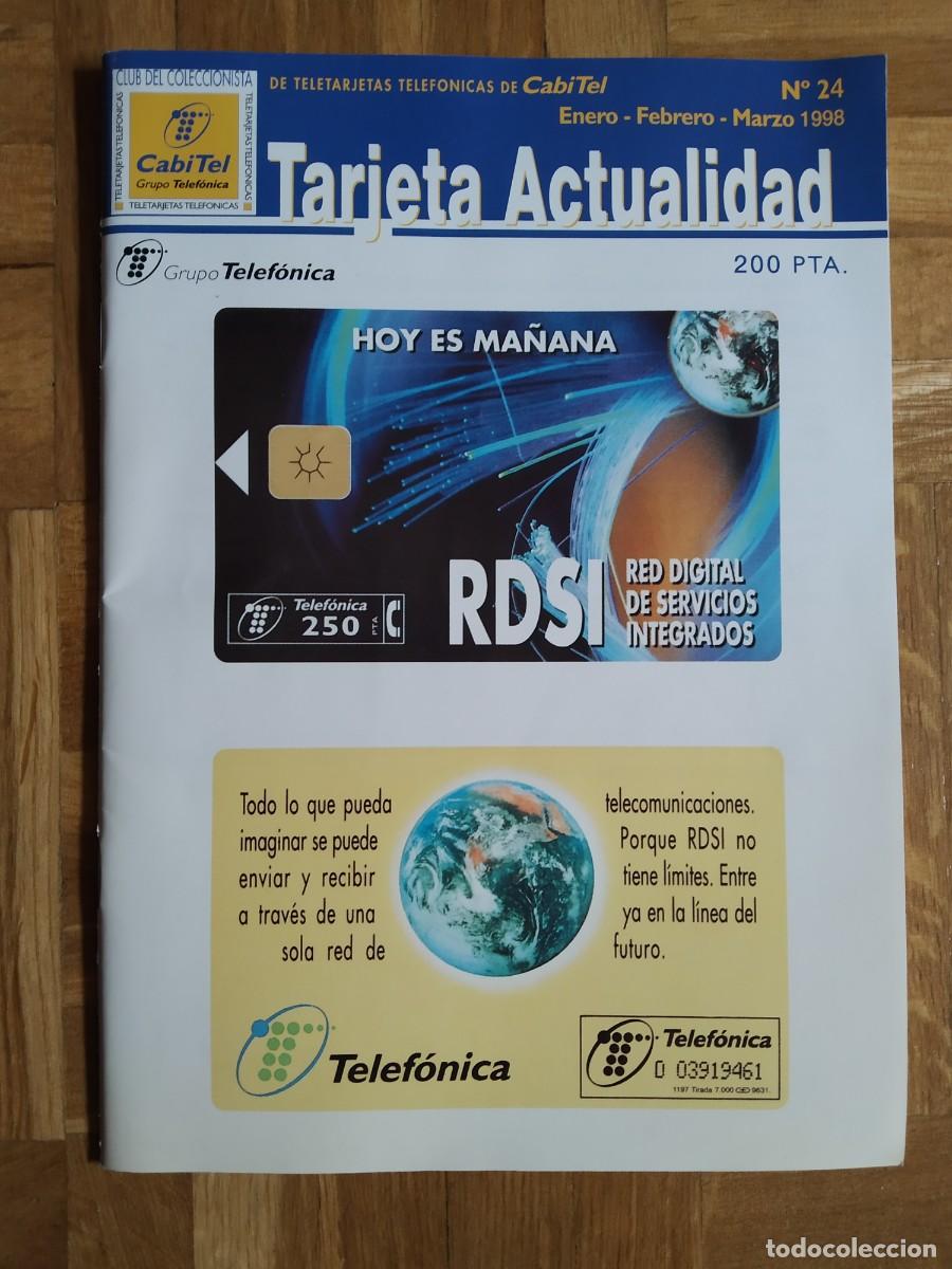Cat&aacute;logos publicitarios: REVISTA CATALOGO CABITEL N&ordm; 24 1998 TELEFONICA. TARJETA TELEFONO + FICHA PEDIDO VER FOTOS