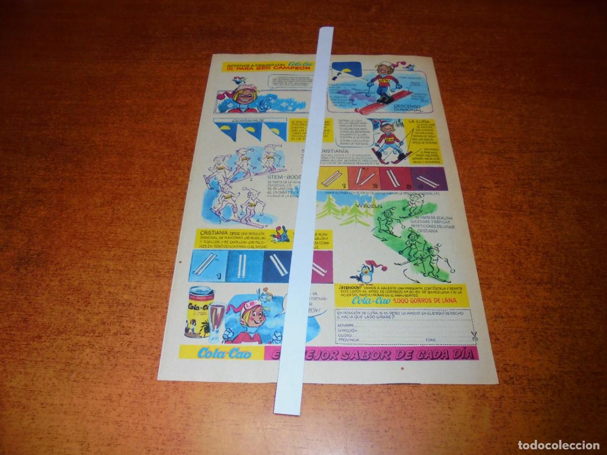 Cat&aacute;logos publicitarios: PUBLICIDAD 1973: COLACAO. APRENDE A ESQUIAR CON COLA CAO III