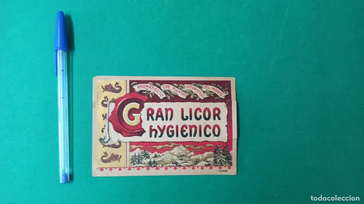 Cat&aacute;logos publicitarios: Antigua publicidad de Gran Licor Hygienico.