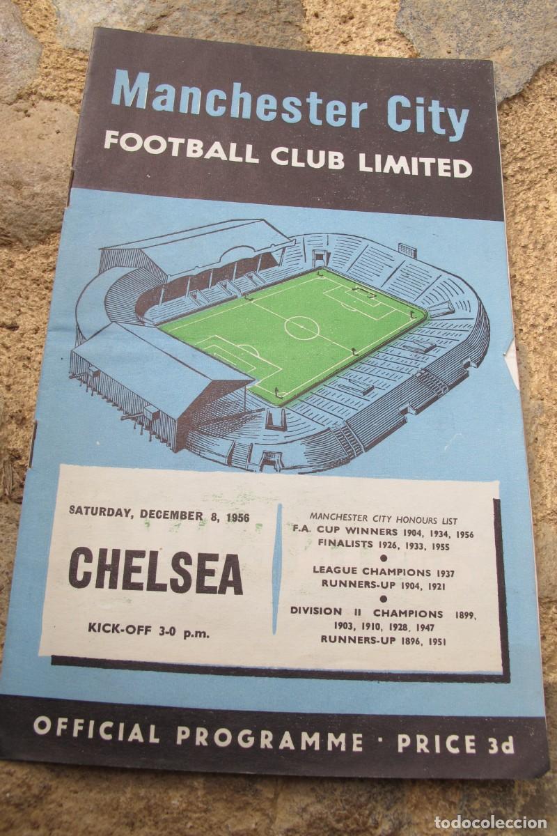 Cat&aacute;logos publicitarios: PROGRAM MANCHESTER CITY FOOTBALL CLUB LIMITED. SATURDAY , DECEMBER 8, 1956 CHELSEA CATALOGO