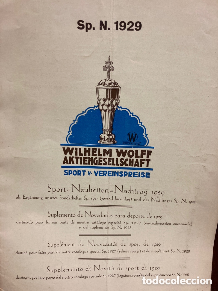 Advertising Catalogs: Cat&aacute;logo orfebrer&iacute;a modernista metal deporte. Alemania 1929