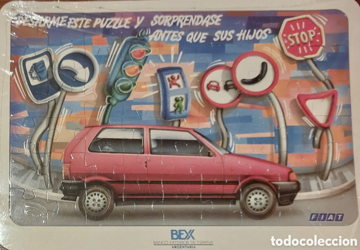 Cat&aacute;logos publicitarios: Puzzle promocional fiat BEX banco exterior de espa&ntilde;a argentaria