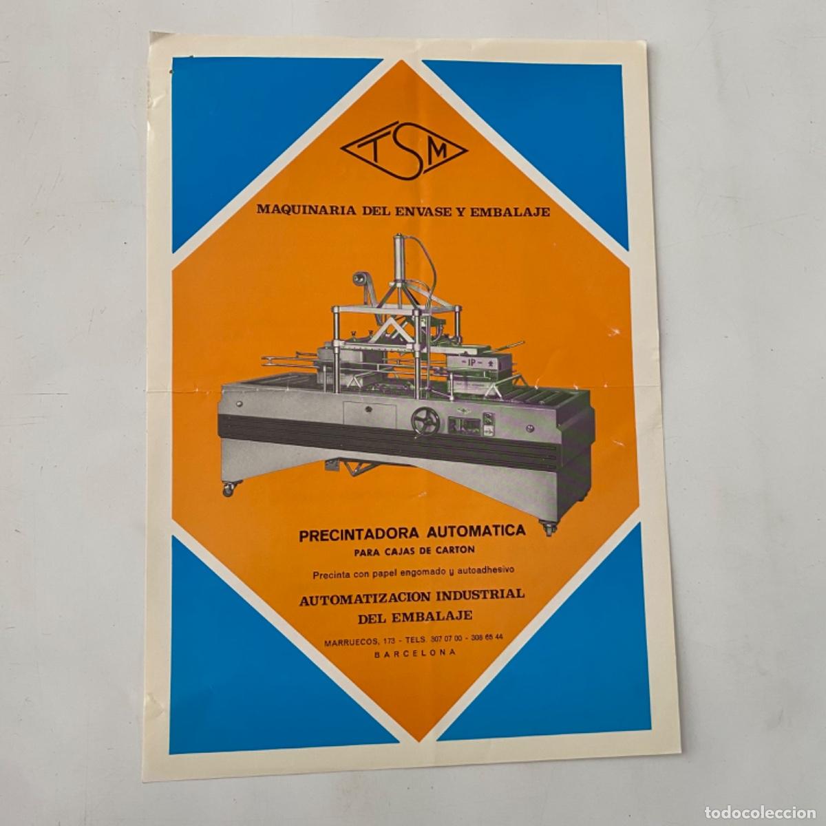 Catalogues publicitaires: Folleto catalogo TSM automatizacion industrial embalaje Precintadora automatica cajas carton a&ntilde;os 70