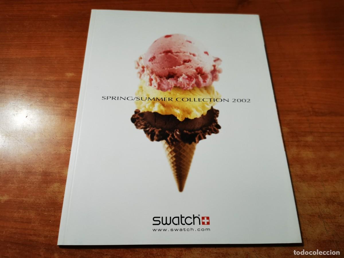 Cat&aacute;logos publicit&aacute;rios: SWATCH SPRING / SUMMER COLLECTION 2002 CATALOGO A COLOR MIDE 28x0,10x21cm PESA 243g