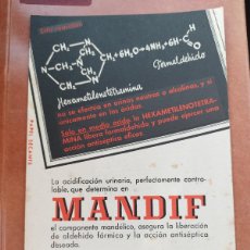 Catálogos publicitarios: PUBLICIDAD DE FARMACIA MANDIF - DR ANDREU
