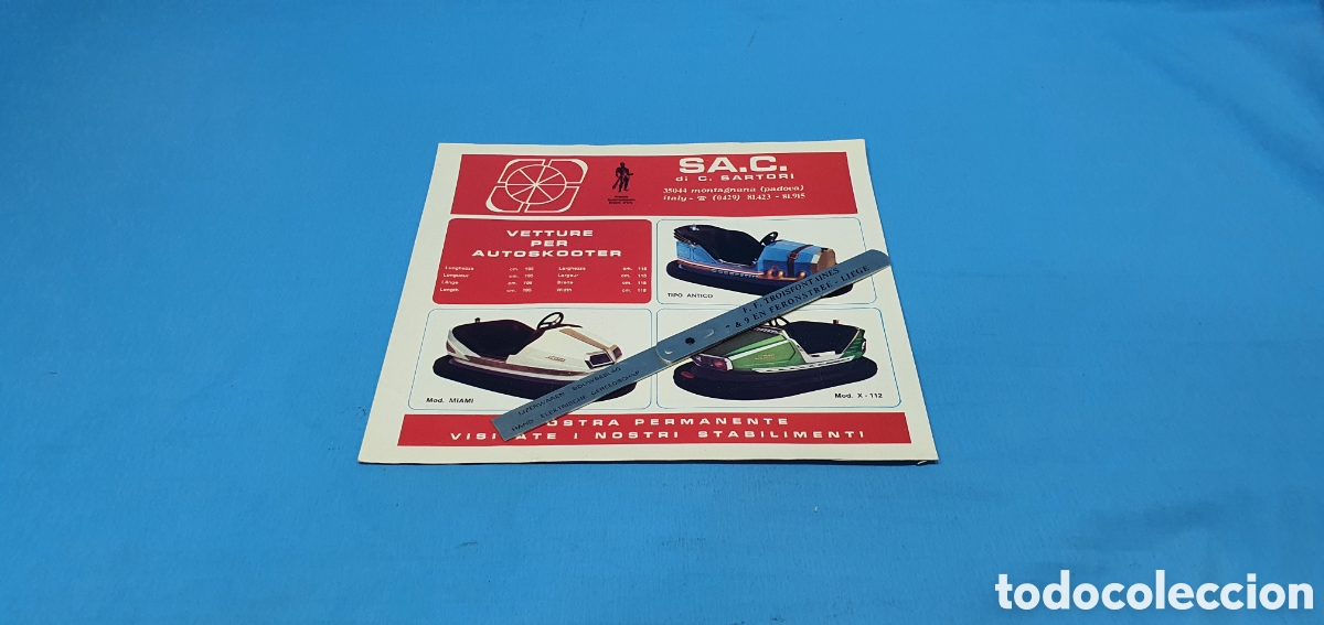 Catalogues publicitaires: FOLLETO FERIA COCHES DE CHOQUE SARTORI. ITALIA