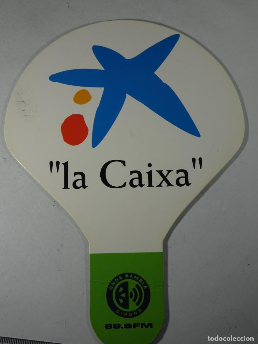 Advertising Catalogs: ANTIGUO PAY PAY ABANICO, PUBLICIDAD , PROGRUP ONDA RAMBLA Y LA CAIXA , BARCELONA , VER FOTOS
