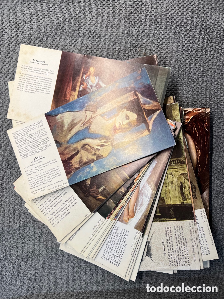 Cat&aacute;logos publicitarios: Vel&aacute;zquez, Sorolla, Picasso, Milliet.. D&iacute;ptico publicidad pinturas Calendarios (h.1960/70?)