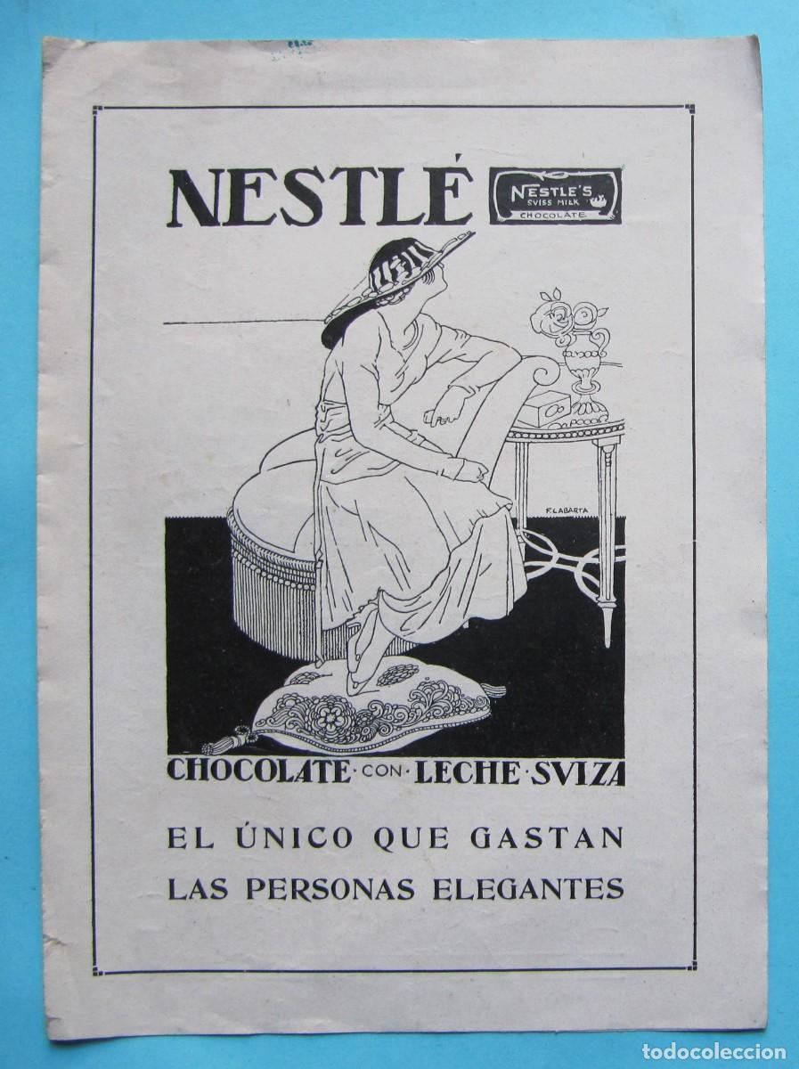 Cat&aacute;logos publicitarios: D&Iacute;PTICO NESTL&Eacute;. CHOCOLTE CON LECHE SUIZA. BARCELONA, S/F.