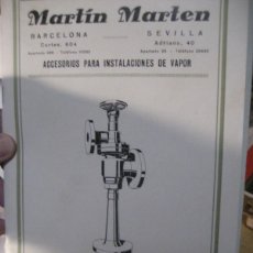 Catálogos publicitarios: 2 REGLAMENTO OFICIAL PARA CALDERAS DE VAPOR Y ACCESORIOS 1930 - MARTIN MARTEN APARATOS POR CHORRO