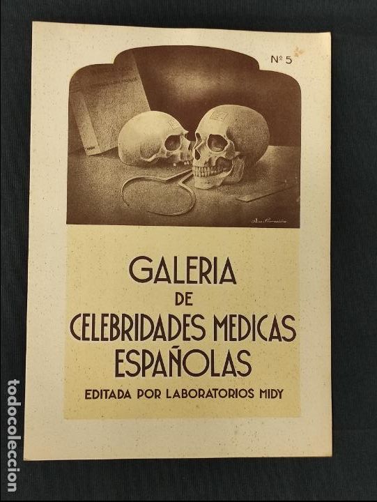 Advertising Catalogs: GALERIA DE CELEBRIDADES MEDICAS ESPA&Ntilde;OLAS - N&ordm; 5 - D. FEDERICO OLORIZ Y AGUILERA - LABORATORIOS MIDY