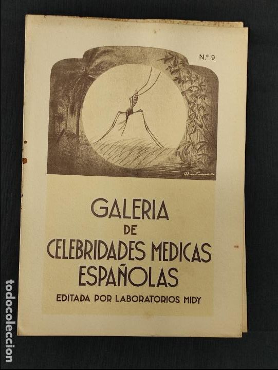 Advertising Catalogs: GALERIA DE CELEBRIDADES MEDICAS ESPA&Ntilde;OLAS - N&ordm; 9 - D. CARLOS FINLAY - LABORATORIOS MIDY