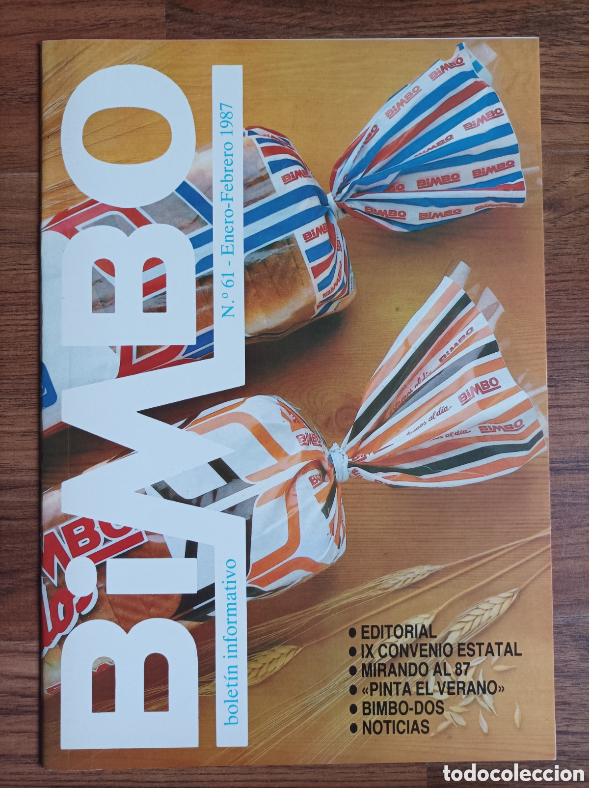 Cataloghi pubblicitari: Bolet&iacute;n oficial BIMBO enero - febrero 1987 n&deg; 61 / curiosa revista / magazine