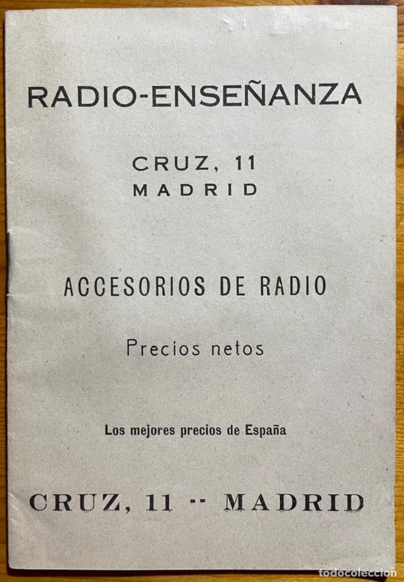 Werbekataloge: CATALOGO ACCESORIOS DE RADIO- RADIO ENSE&Ntilde;ANZA- Ca. 1960