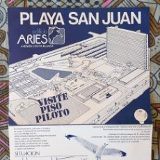 Cataloghi pubblicitari: HOJA PROMOCIONAL EDIFICIO ARIES EN PLAYA DE SAN JUAN DE ALICANTE 1981