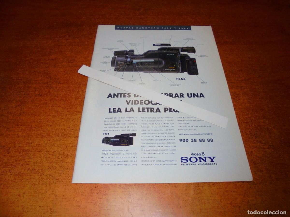Advertising Catalogs: PUBLICIDAD 1991: C&Aacute;MARAS DE VIDEO SONY - ADOLFO DOM&Iacute;NGUEZ EAU DE TOILETTE