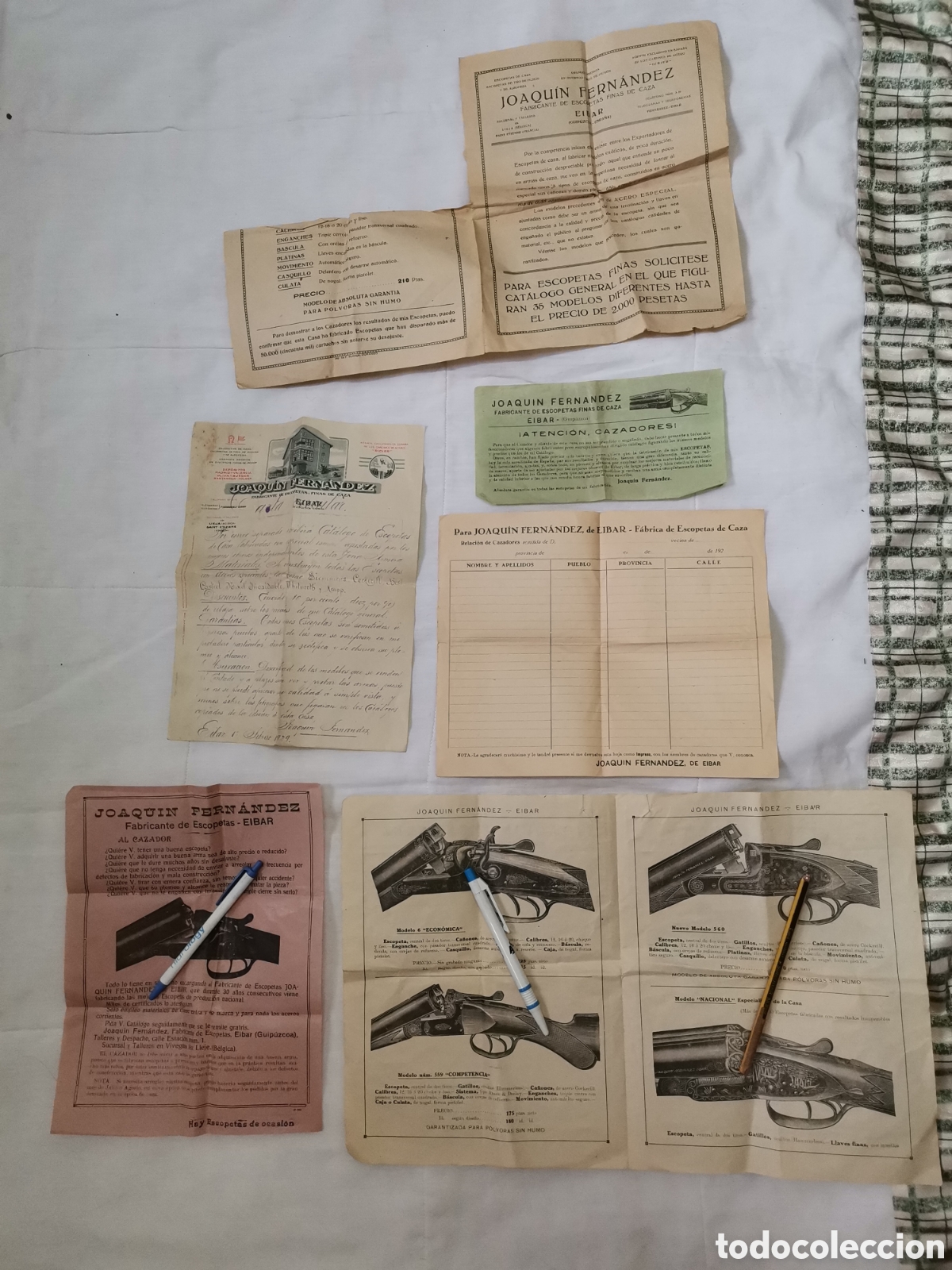 Cataloghi pubblicitari: Lote joaquin fernandez escopetas eibar ver fotos a&ntilde;os 20