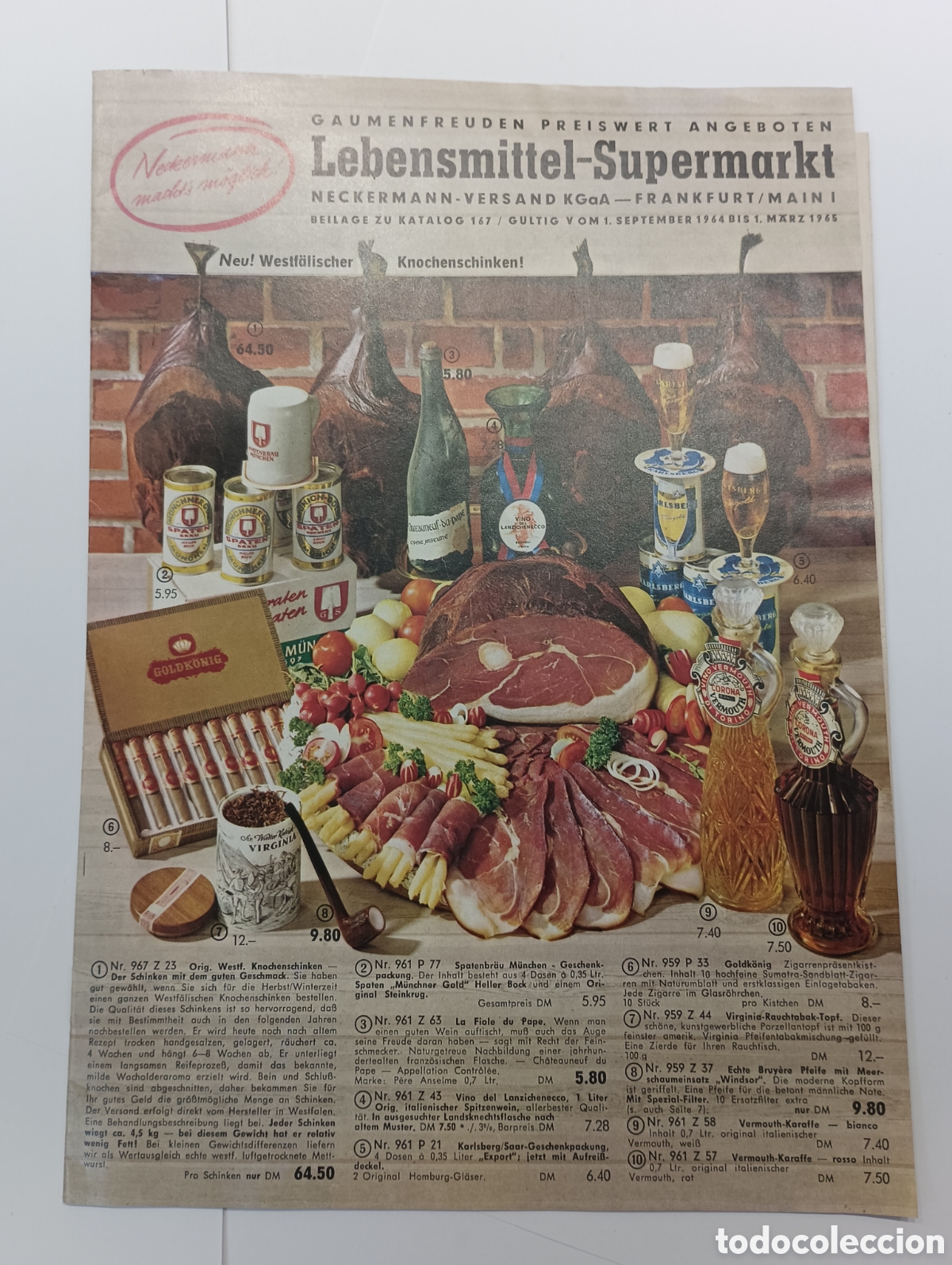 Cat&aacute;logos publicitarios: 5 catalogos alemanes. 1965 y a&ntilde;os similares