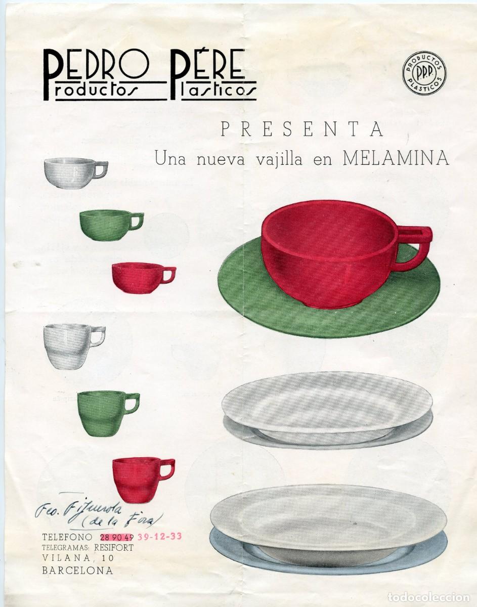 Catalogues publicitaires: Folleto publicidad Productos pl&aacute;sticos Pedro Pere. Barcelona, a&ntilde;os 60